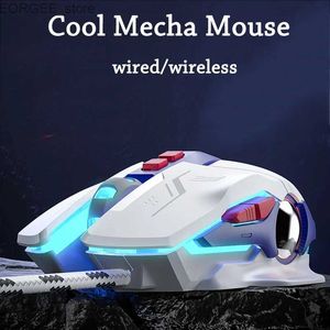 Camundongos 2023 Novo mouse de jogos com fio mecânico USB RGB Gamer REDER ERGONONOMIC SILENT LAREIRA MOUSE sem fio para laptop PC Computador Y240407