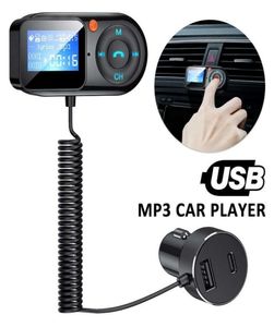 Автомобильный Bluetooth -передатчик 50 FM Беспроводной радиодаптер Auto Mp3 Music Player Руки на USB Car Charger7585223