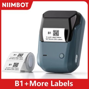 Niimbot B1ミニポータブルサーマルプリンター自己粘着性ステッカーラベルメーカーポケットプリンターラベル付け機Bluetooth Niimbot B1 240327