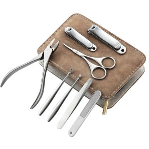 Kit kit di manicure professionale 8/12pcs Kit di toelettatura in acciaio inossidabile kit per unghie alghie