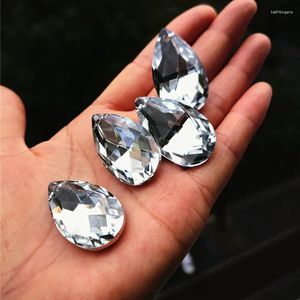 Avize kristal toptan fiyat 50pcs 38mm gümüş yüzlü gözyaşı damlaları parçalar güneş yakalayıcı hhanging düğün lambası dekorasyonu