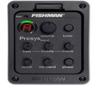 Fishman Presys Blend 301 Dual Mode Guitar Preamp EQ Tuner Piezo Pickup Equalizer System med Mic Beat Board Pickups8598284