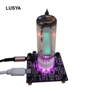 Amplificador Lusya 6e2 Cat's Eye USB VU Tubo Aux Microfone de entrada de áudio Driver Board para música e jogos eletrônicos