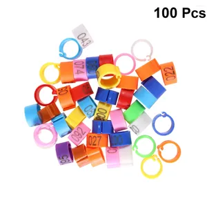 Outros pássaros suprimentos 100 PCs pequenos brinquedos de identificação Anéis de pombo Pigeot Foot Homing Pigeons