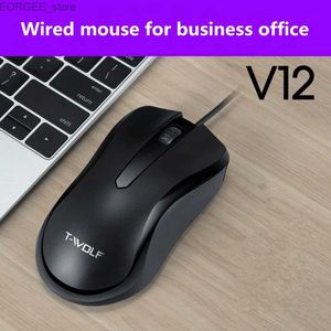 Mäuse Neu Beruf Wired Stille Maus 3 Tasten 1200 DPI USB Computer Maus Gamer Mäuse Ergonomie Design für PC Laptop Office Y240407