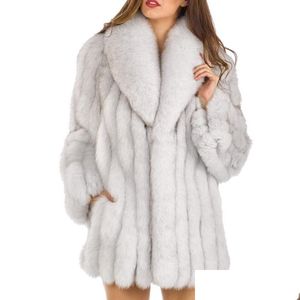 Pelliccia femminile in finta donna cappotti di visone femminile 2022 mantello invernale pink cappotto elegante spessa capispalla calda giacca finta chaquetas mujer s-10 dhfop