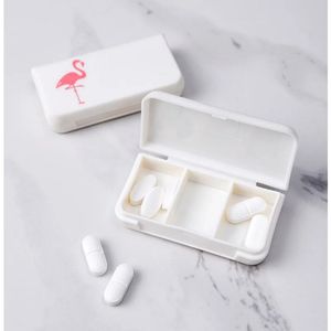 3 rutnät Mini Pill Case Plastic Travel Medicine Box Cute Liten Tablet Pill Storage Organizer Box Holder Container Dispenser CaseFor Travel Medicine Box