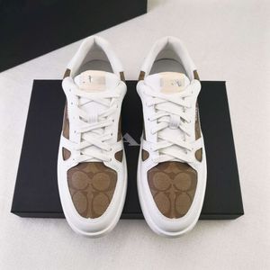 Designer Coache Coaches Shoes New Cfamily Lace Up Casual Shoes This Shoe Is Extremely Comfortable with Thick Soles Color Blocking and a Versatile Womens Shoe with Fro