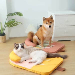 Cooling Pet Mat Summer Ice Pad Dogs Sleeping Mats for Cat Breathable bed Pet Dog Bed Washable Pets Pad Cats Cushion pet supplies 240403