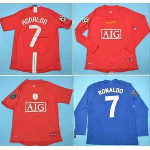 2024 Top 2008 Final Moscow Ronaldo Retro Jerseys Classic Vintage 08 09 Scholes Vidic Soccer koszulki piłkarskie Rooney Utd Maillot de Jerseey GKI668