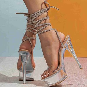 Dress Shoes Dazzling Ultrahigh Stiletto Sandals - Womens Summer Chic Ankle Strap with Crystal Adornment Non-slip Breathable Open Toe Heels