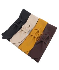 Belts Women Fashion Wide Leather For Dresses Blouse Buckle Ladies Western Trending Design Black Yellow Red Long BeltBelts7098445