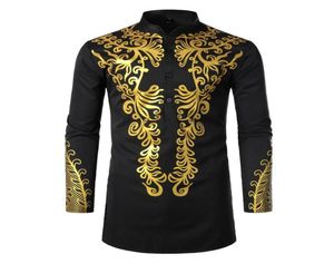 Men039s Tshirts Fashion Men Africa Summer Bohe Long Sleeve Basic Blouse Fit Slim Retro Shirt for Fasion Luxury Patchwork Lesu3525874