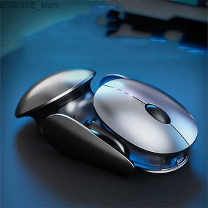 Mice New 2.4G Wireless Metal Mouse Rechargeable Type-C Optical Gamer Mice USB Silent 3D Gaming Computer Mouse For Laptop PC Desktop Y240407