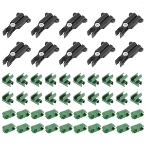 Miski 50pcs Regulowane rośliny Złącze Złącze Klips do ogrodniczych metalowych wsporników stalowych wspinaczki (8 mm)