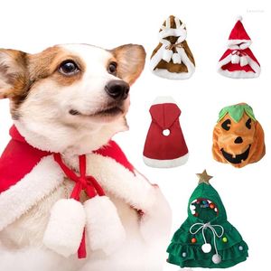 Dog Apparel Christmas Clothes Warm Transformation Costume Sets Pet Halloween Cloak Cat Puppy Outfit Cosplay Clothing