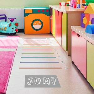 Window Stickers Pvc Floor Color Children's Long Jump Exercise Bedroom Kindergarten Ground Decoration Decals