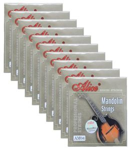 10 set Alice Mandolin Dizeleri Kaplamalı Bakır Alaşım Yara EADG 8 Dizeler Seti AM043329813