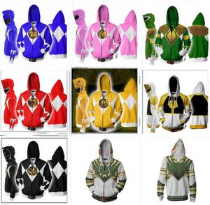 Designeraatrendy Power Rangers 3D Printed Sports Leisure Dragdjorta Skjorta Animation Cosplay kring3720620