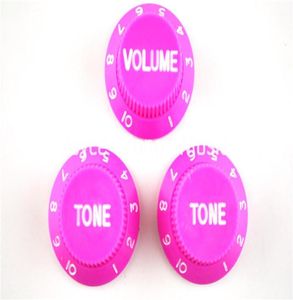 Pink 1 Volume2 Tone Knobs Electric Guitar Control Knobs For Fender Strat Style Guitar Wholes5477043