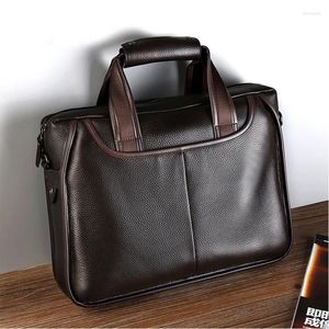 Briefzüge Brand Man Tasche echte Leder Aktentasche Männer Business Handtasche Messenger Taschen Männliche Vintage Herren Schulter große Kapazität