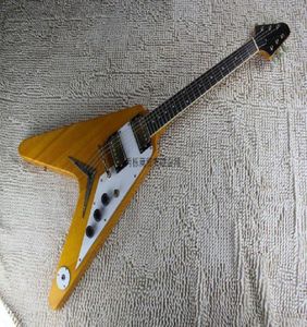 2014 Wysokiej jakości gitara drewna EMG Pickup Flying V Type Electric Guitar 167311977