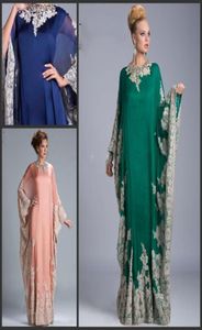 Abayas Dubai Kaftan Evening Dresses High Neck Long Sleeve Muslim Long Sleeve Maxi Dress Arabiska formella aftonklänningar Floor9521266