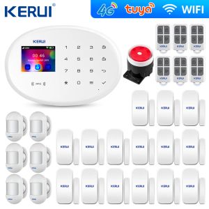 KIT ULTIMENTE 4G TUYA WiFi GSM Sistema di allarme di sicurezza domestica Touch Screen RFID Card Alarming Motion Rilevamento Sicurezza del ladro