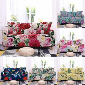 Stuhlabdeckung Blumensofa für Wohnzimmer 3D Rose Butterfly Print Stretch Slippcover Couch Corner Cover Home Dekoration