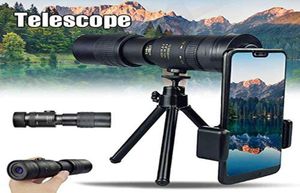 4K 10300x40mm Super Telepo Zoom Telescópio Monocular Portátil para viagens de praia Support Smartphone para tirar fotos Z T2008217224069