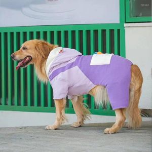 Capuz de vestuário de cachorro Capaco de inverno para cães médios grandes pulôver 4 pernas roupas de estimação com capuz de capuz