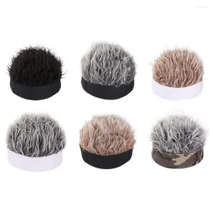 Berader verstellbare Modepunk für Frauen Stachel Street Outdoor Baumwolle gefälschte Kurzhaare Unisex Hut Beanie Perücken Cap