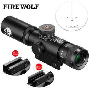 Optics Ss2 4x21 Ao Compact Hunting Air Rifle Scope Tactical Optical Sight Glass Etched Reticle Riflescopes with Flip Open Lens Caps