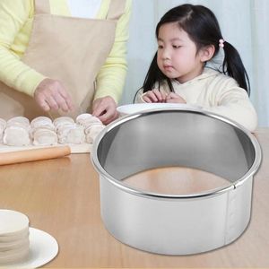 ベーキングツール5pcs丸い形状の丸いdough dumpling切削工具キッチンガジェットステンレススチールクッキーdump子ラッパーカッター