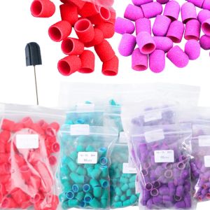 Tappi di levigatura per chiodo da 50 pc/set con aderente in gomma basare in plastica di lucido lucidatura di sabbia per trapano accessori per trapano per trapano