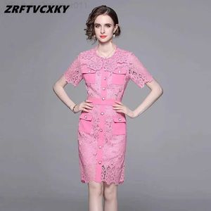 Zweiteiliger Kleid Sommer Womens Sweet Pink Anzug eleganter Rock Top+High Taille Minirock kleiner Parfüm Damen Zweiteiler Setc240407