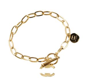 Nie verblassen C -Kettenarmbänder 18K Gold plattiert Luxusdesigner Armbänder Edelstahl für Frauen Juwely Party Schmuck