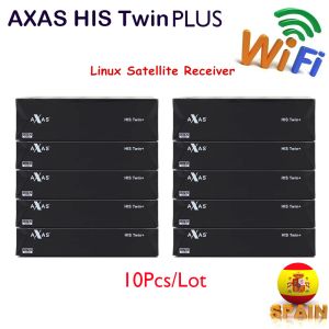 Caixa 10pcs/Lot Satellite TV Receptor AXAs seu Twin + DVBS2/S HD WiFi + Linux E2 Aberto ATV 6.3 Decodificador de caixa de TV inteligente Substituir caixa Zgemma