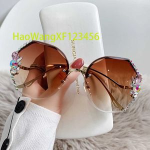 2024 Modne okulary słoneczne luksusowy projektant Diamond Vintage Bezprzewodnikowy dhinestone kobiety retro gradientowe okulary przeciwsłoneczne