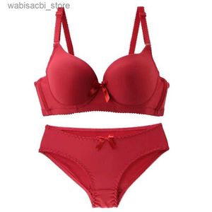 Sexy Set WENLI Sexy 36/80 38/85 40/90 42/95 Bras Set Push Up Underwear Plus Size Lingerie Bra and Panty Set Solid Color Lingerie Set L2447