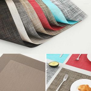 Bordmattor Placemat PVC El Restaurant West Non-Slip Isolering Tray Pad Solid Color Anti-Bacterial Mat