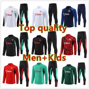 2024 2025 Soccer Tracksuits Men Football Training Suit 23 24 25 Train Rashford Mount Mainoo Arnold B. Fernandes Garnacho Hojlund Jacket Kit Men and Kids Surtetement 88