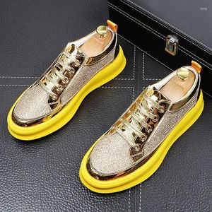 Casual Schuhe hochwertige Modelmänner Strass Gold Silber Green Colors Luxusdesigner Fahren Hochzeitsfeier Kausaler S60