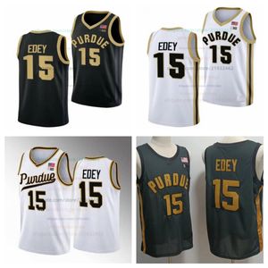 Purdue Boilermakers 15 Zach Edey College Basketball Jerseys White Black Mens All Stitched Jerseys