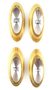 1 Set 4pcs Gold Silber Reflektor Volumenton E -Gitarrenknöpfe für LP SG Style E -Gitarre Großer 6845877