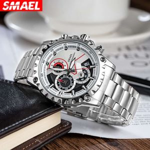 Multi Functional Watch Business Fashion Waterproof Timing Quartz Watch Steel Band Men's Watch