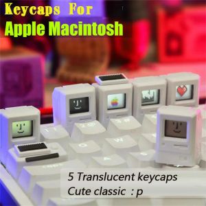 Tangentbord Anpassade Macintosh -tangentkakor Lätt transmission för mekaniskt bakgrundsbelyst tangentbord ESC Artisan KeyCap för GK61 GK64 SK87 GH60 PC Gamer