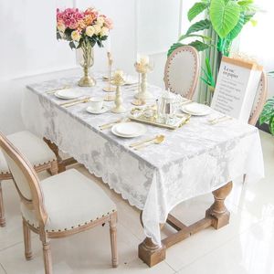 Table Cloth White Lace For Wedding Party El Thin Light Covers Rectangular Tablecloth Elegant Flowerpattern Cloths
