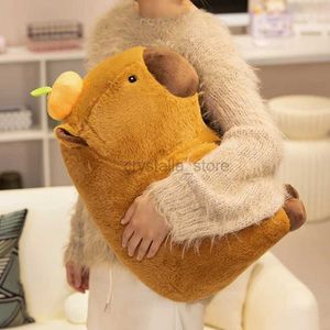 Filme TV Plüschspielzeug Kawaii Capybara Plüschspielzeug Stofftiere Capybara mit orangefarbenem Soft Doll Spielzeug Geburtstag Weihnachtsgeschenk 240407