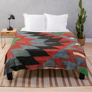 Filtar dekorativa Esme Kilim Navaho Weave vävd textil Persiska matta kastar filt hår vackert